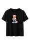 Cool Teddy Bear Patterned T-Shirt with Holiday Concept Suitcase - 2