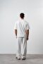 Men's No1 Stripe Detailed Regular Fit T-Shirt Trousers Set Ecru - 4