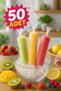 Fruit Ice Bag Leak-Proof Homemade Ice Cream Bag Suitable for Freezer 5X33Cm