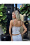 Lace Detailed Strappy Crop Blouse – Stylish and Elegant Summer Bustier - 4