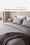 Line Cotton Duvet Cover Set 4 Piece Striped Satin Duvet Cover Set Gray | Hotel Duvet Cover - 3