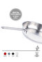 Ideal Steel Oil Pan 24 cm |   18/10 Stainless |   Induction Compatible - 3