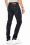 Cd395 Contrast Stitched Men's Jean Trousers - 4