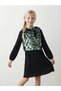 Girl's Burgundy Sequin Velvet Evening Dress with Bolero