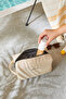 2 Pieces Thermal Lined Water Repellent Stain-Resistant Jute Linen Makeup Medicine Bag Set 19X13X7/25X15X12.5 - 4