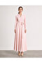 Striped Stone Detailed Long Hijab Dress - 2
