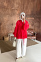 Tie-Up Summer Linen Kimono Bat Sleeve Oversize Women's Kimono Jacket Hijab Outerwear - 5