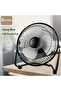 DUTRIEUX 4 inches 4/6/8" Desktop Portable USB Electric Desktop Fan with 2 Adjustable Speeds 4 Blades - 3
