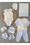 Newborn 0-3 Months Rabbit Embroidered Patterned 10 Piece Hospital Discharge Set - 3