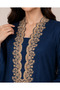 Women’s Navy Blue Embroidered 3-Piece Suit - 2
