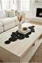 Pointy Black Washable Cotton Straw Rope Living Room Coffee Table Kitchen Table Cloth Runner - 7