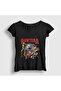 Women's Black Pawtera Pantera Cat T-Shirt 579073Tt