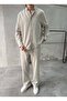Linen Cotton Beige Double Set