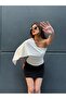 Women's One-Shoulder Stylish Blouse with Flywheel Detail - 2