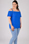 Women's Plus Size Off-Shoulder Summer Blouse with Ring Detail - 4