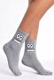 3 Pairs of Emoji Patterned Unisex Colorful Socks Cotton Soft Textured College Socks - 4