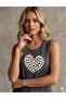 Daisy Heart Printed Women's (Off Shoulder) Slim Strap Tshirt - 2