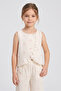 Girl's Muslin Fabric Heart Embroidered Comfortable Fit Two-Piece Set - 3