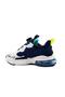 2196 White Navy Blue Kids Sneakers - 4