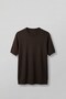 Men's Regular Fit Ribbed Knit Crew Neck T-Shirt Brown