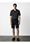 Basic Elastic Waist Drawstring Linen Shorts - 4