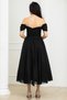 Bale Detailed Glittery Princess Dress - Black - 7