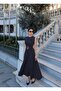 Women's Black Polka Dot Buckle Maxi Sleeveless Dress - 7