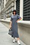 Women's Washable Stoned Slit Dress - 3