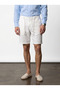Basic Elastic Waist Drawstring Linen Shorts - 2
