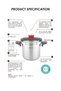 3Pcs Pressure cooker Crown series, 7 LITER Stainless steel 18/10, Safety+, Induction. - 4