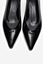 Versay Black Pointed Toe Women's Low Heel Shoes - 2