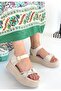 Luno Beige Skin Belted Sandals - 2