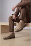 Genuine Suede Leather Beige Men's Shoes - Premium Series Light Sole Casual Comfortable Shoes - 4