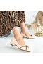 Pety Beige Skin Heeled Shoes - 7