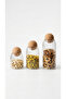 3-Piece Glass Jar Set with Cork Lids and Spice Rack, Large Jar - 5