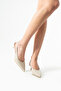 Mocha Pointed Toe Short Heeled Women's Shoes - 3