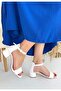 Yenta White Skin Single Strap Heeled Shoes - 2