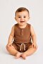 Baby Boy Waffle Fabric 2-Piece Summer Set Sleeveless Shorts Set 0-3-6-9-12 Months - 2