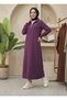 Lina Series Zippered Sport Long Hijab Dress with Pockets - Aerobin - 5