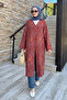 Shawl Pattern Buttoned Kimono Y0127 - Bordo - 2