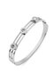 Vip, Non-Tarnishing, Stone-Encrusted Handcuff Bracelet, Stone-Encrusted Design, in Wooden Box 01 - 2
