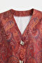 Shawl Pattern Buttoned Kimono Y0127 - Bordo - 6