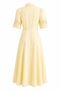 Yellow Dress with Lace Detail on the Sleeves - 2