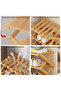 Multifunctional Shoe Rack, 4 Layers Bamboo Foldable Shoes Organizer Entryway, Closet, Bedroom - 2