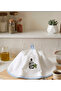 100% Cotton Round Kitchen Towel 50 cm – Set of 2 |   High Absorbency, with Hanging Loop, Stylish Embroidered Design, Machine Washable Drying Cloth - 5