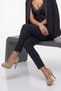 Women's Beige Nude Suede 10 cm Thin Platform Heels Pointed Toe Stiletto Evening Dress Platform Heel Pointed Toe Shoes Beige
