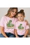 Mother Daughter Cute Dinosaur Printed Oversize T-Shirt Twin T-Shirt 100% Cotton Comfortable Fit (Single Price)