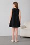 Girl's 100% Cotton Double Crepe Dress with Bow Detail, Zero Sleeves, Button Closure, Special Occasion Dress - 2