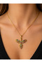 Colorful Stone Phoenix Bird Figured Women's Necklace Stainless Steel Gift - 2