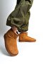 Th Colleciton Jolie Laceless Flat Sole Short Suede Women's Boots with Fur Inside - Tan - 36 - 2